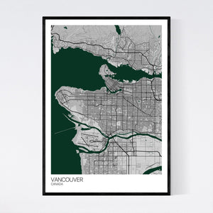 Vancouver City Map Print