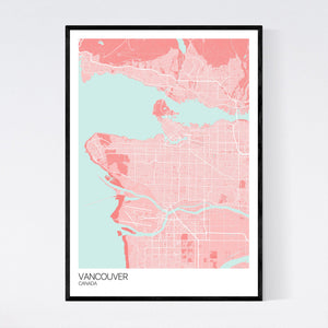 Vancouver City Map Print
