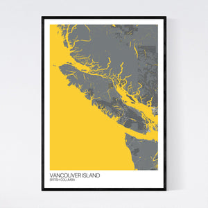 Vancouver Island Island Map Print