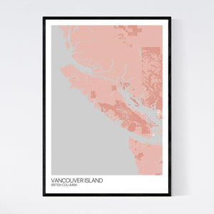 Vancouver Island Island Map Print