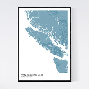 Vancouver Island Island Map Print