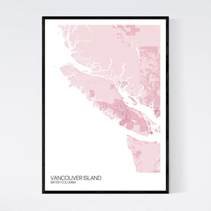 Vancouver Island Island Map Print