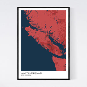 Vancouver Island Island Map Print