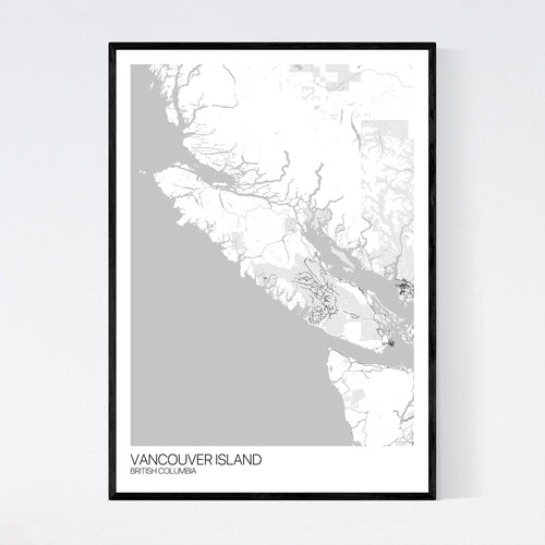 Map of Vancouver Island, British Columbia