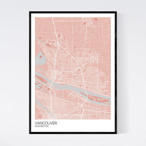 Vancouver City Map Print