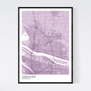 Vancouver City Map Print