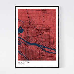 Vancouver City Map Print