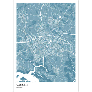 Map of Vannes, France