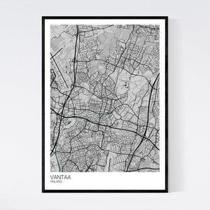 Vantaa City Map Print