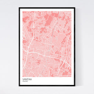 Vantaa City Map Print