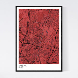 Vantaa City Map Print