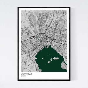 Västerås City Map Print