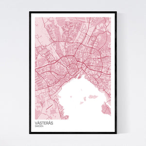 Västerås City Map Print