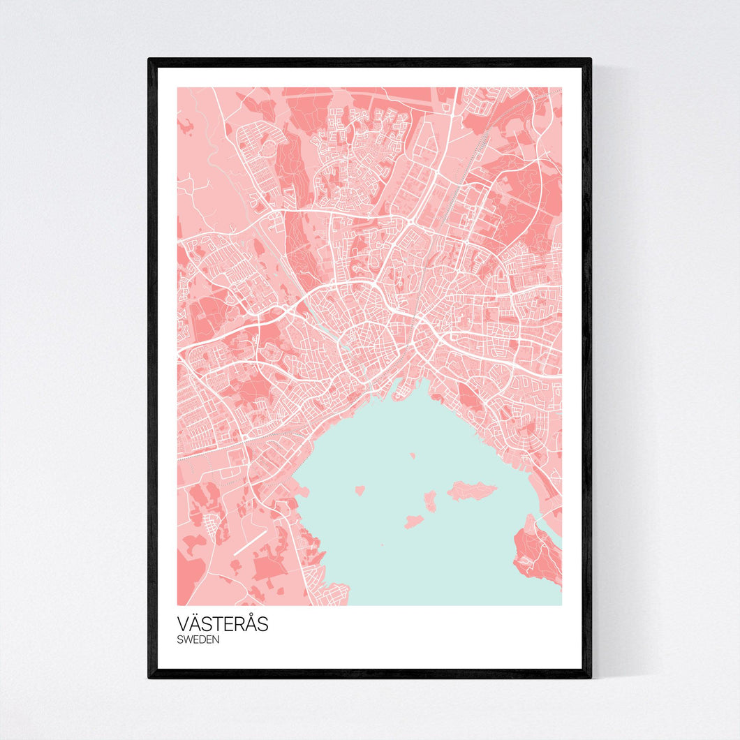 Västerås City Map Print