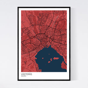 Västerås City Map Print