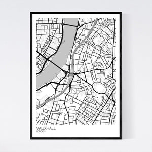Vauxhall Neighbourhood Map Print