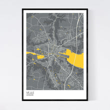 Load image into Gallery viewer, Vejle City Map Print