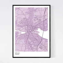 Load image into Gallery viewer, Vejle City Map Print
