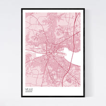 Load image into Gallery viewer, Vejle City Map Print