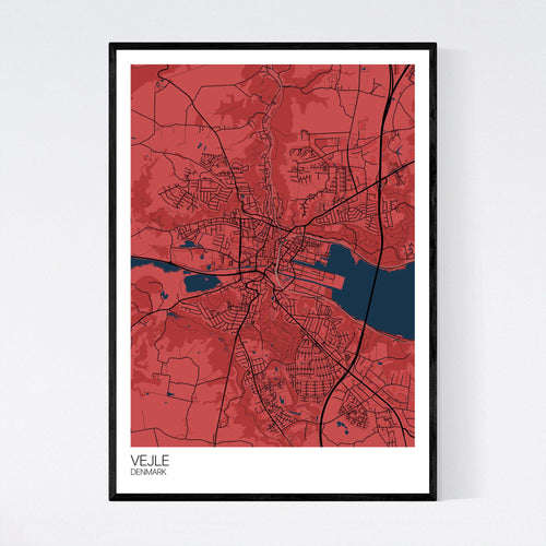 Map of Vejle, Denmark