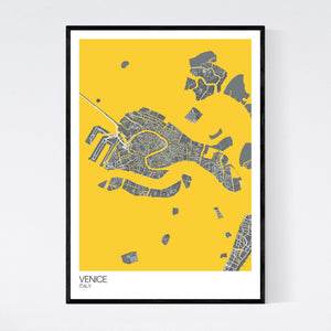 Venice City Map Print