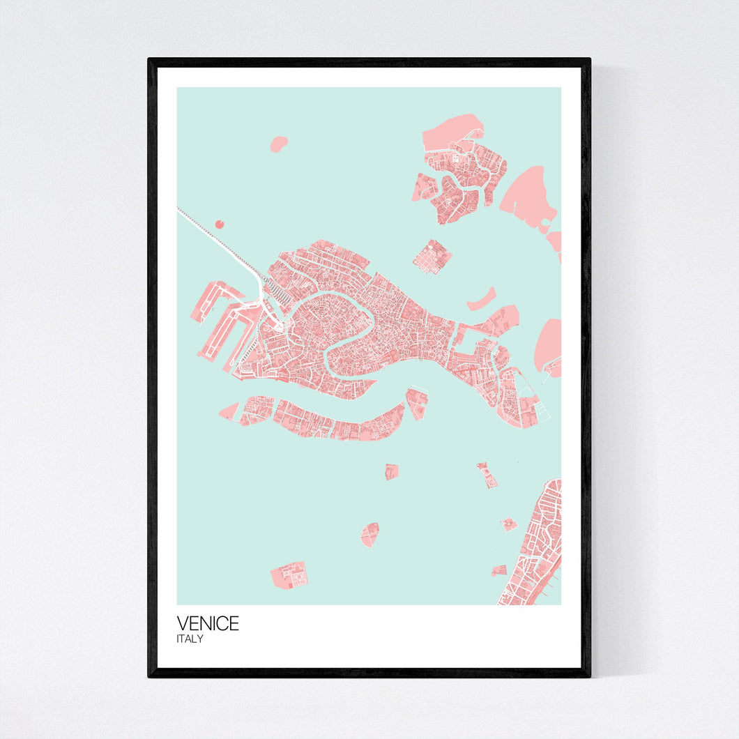 Venice City Map Print