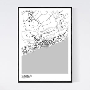 Ventnor Town Map Print