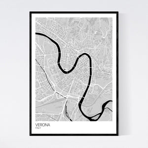 Verona City Map Print