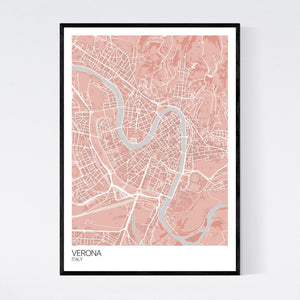 Verona City Map Print