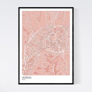 Vicenza City Map Print