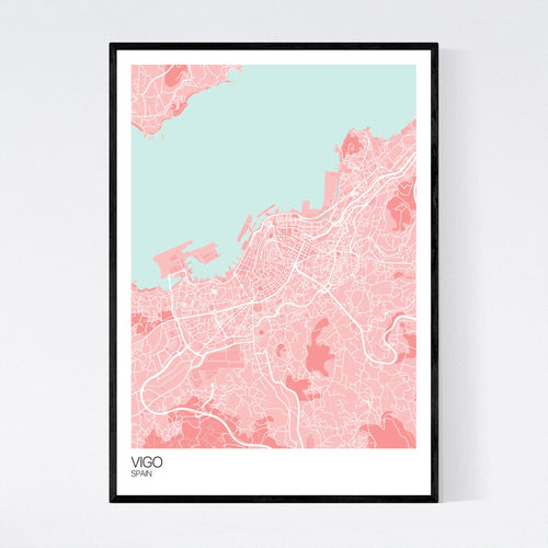 Map of Vigo, Spain