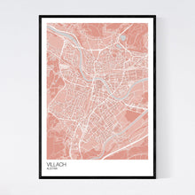 Load image into Gallery viewer, Villach City Map Print