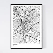Load image into Gallery viewer, Vilnius City Map Print