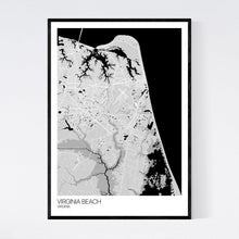 Load image into Gallery viewer, Virginia Beach City Map Print