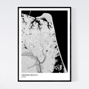 Virginia Beach City Map Print