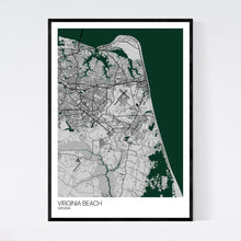 Load image into Gallery viewer, Virginia Beach City Map Print