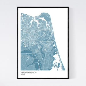 Virginia Beach City Map Print