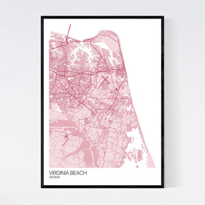 Virginia Beach City Map Print
