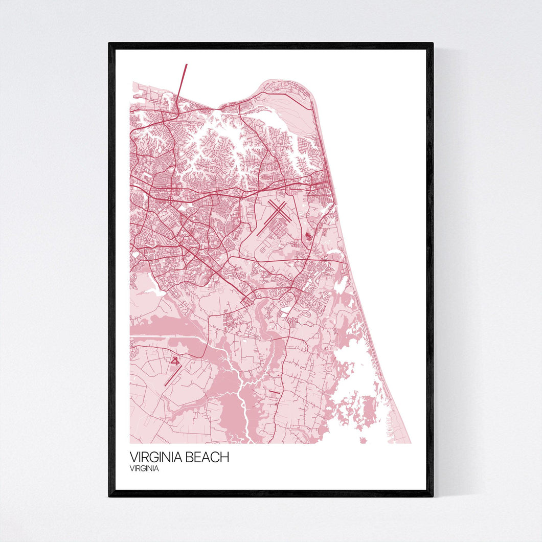 Virginia Beach City Map Print