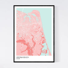 Load image into Gallery viewer, Virginia Beach City Map Print