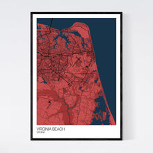 Load image into Gallery viewer, Virginia Beach City Map Print