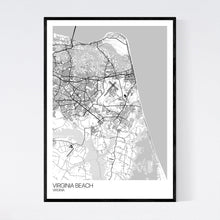 Load image into Gallery viewer, Virginia Beach City Map Print