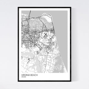 Virginia Beach City Map Print
