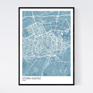 Vitoria-Gasteiz City Map Print