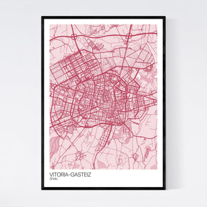 Vitoria-Gasteiz City Map Print