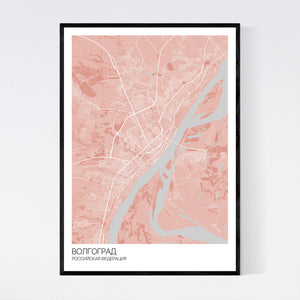 Volgograd City Map Print
