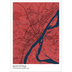 Map of Volgograd, Russia