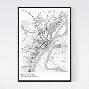 Volgograd City Map Print