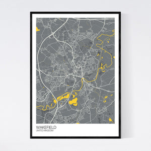 Map of Wakefield, United Kingdom