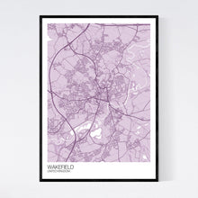 Load image into Gallery viewer, Wakefield City Map Print
